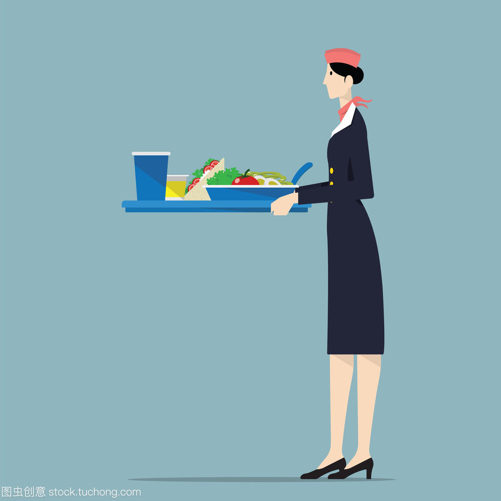 航空公司的女主人服務(wù)食品